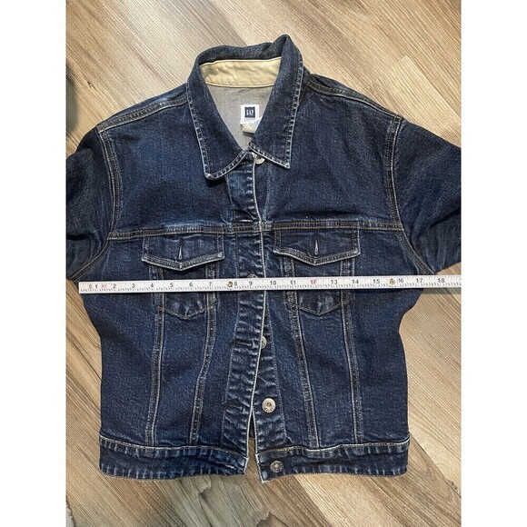 Y2K Gap Jacket Adult Small Blue Denim Trucker Button Up Casual Women - Picture 5 of 7